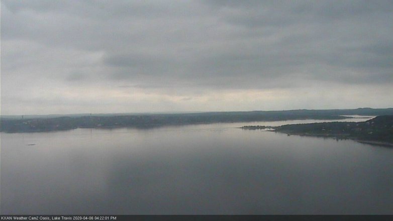 Lake Travis webcam, April 6, 2020 4:25 PM CT