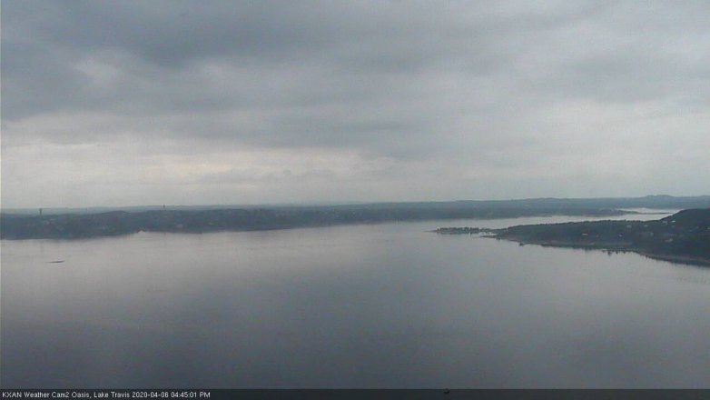 Lake Travis webcam, April 6, 2020 4:45 PM CT