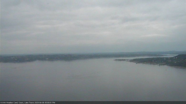 Lake Travis webcam, April 6, 2020 5:00 PM CT