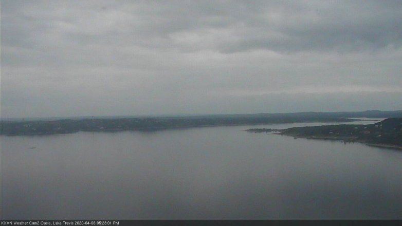 Lake Travis webcam, April 6, 2020 5:25 PM CT