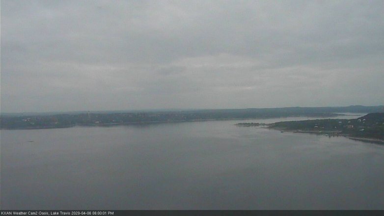Lake Travis webcam, April 6, 2020 6:00 PM CT