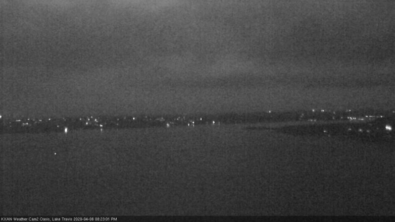 Lake Travis webcam, April 6, 2020 8:25 PM CT