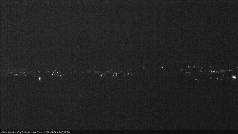 Lake Travis webcam, April 6, 2020 8:45 PM CT