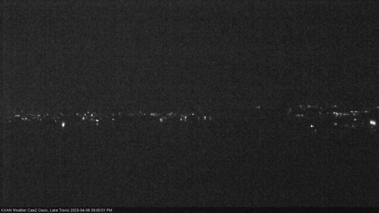 Lake Travis webcam, April 6, 2020 9:00 PM CT