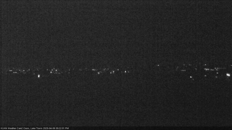 Lake Travis webcam, April 6, 2020 9:25 PM CT