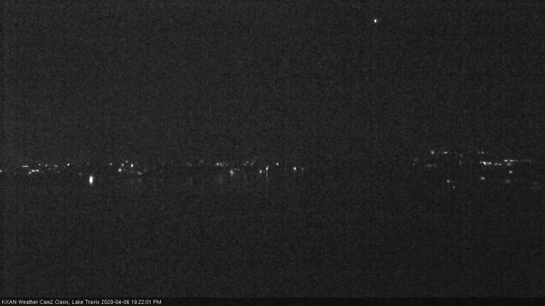 Lake Travis webcam, April 6, 2020 10:25 PM CT