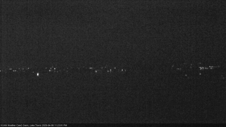 Lake Travis webcam, April 6, 2020 11:25 PM CT