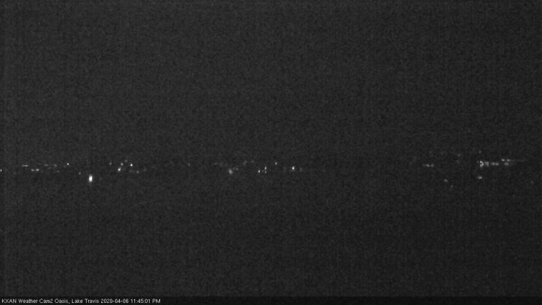Lake Travis webcam, April 6, 2020 11:45 PM CT