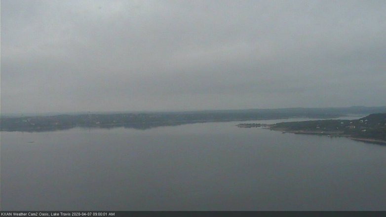 Lake Travis webcam, April 7, 2020 9:00 AM CT