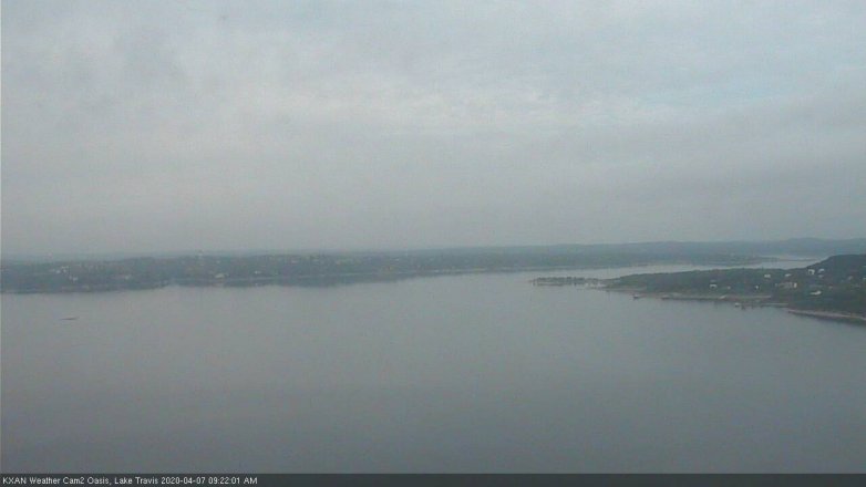 Lake Travis webcam, April 7, 2020 9:25 AM CT