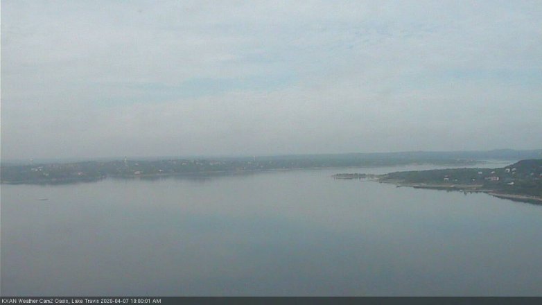 Lake Travis webcam, April 7, 2020 10:00 AM CT