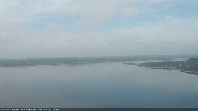 Lake Travis webcam, April 7, 2020 10:25 AM CT