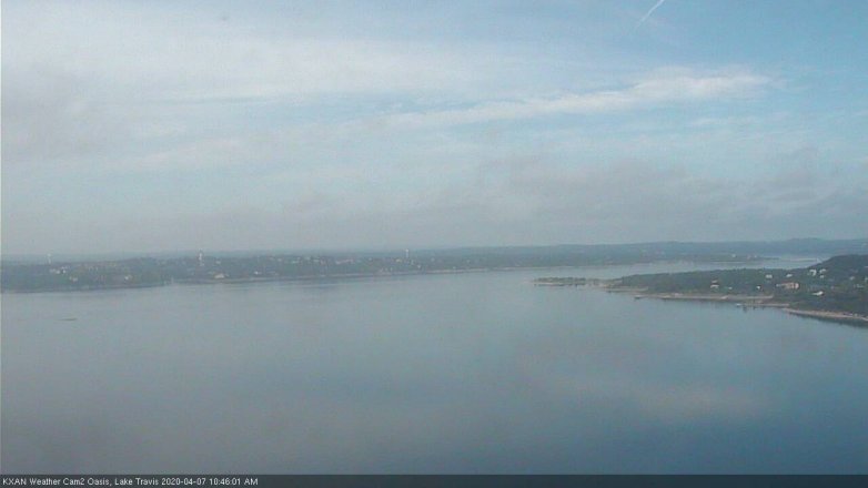 Lake Travis webcam, April 7, 2020 10:45 AM CT
