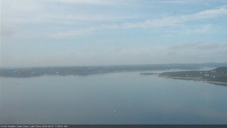 Lake Travis webcam, April 7, 2020 11:00 AM CT