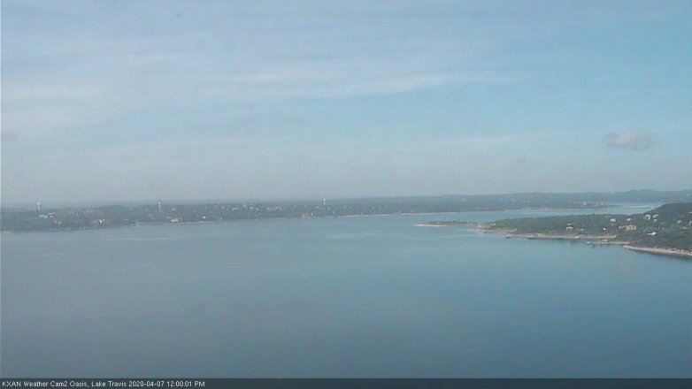 Lake Travis webcam, April 7, 2020 12:00 PM CT