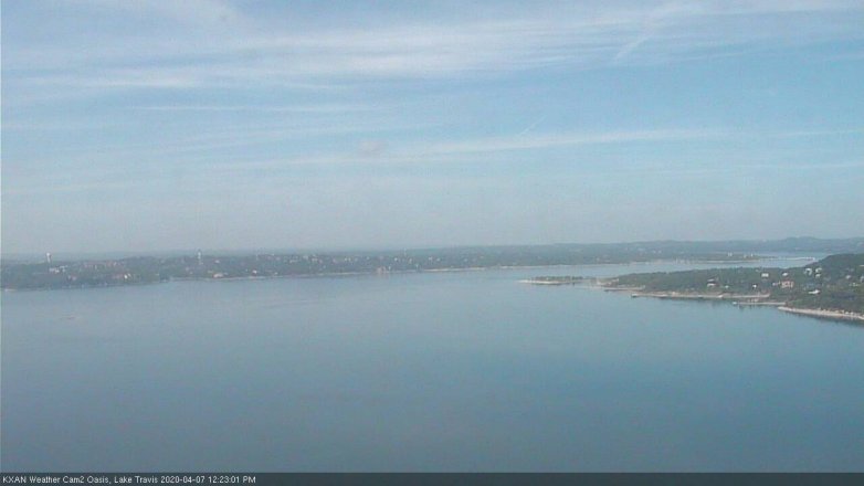Lake Travis webcam, April 7, 2020 12:25 PM CT