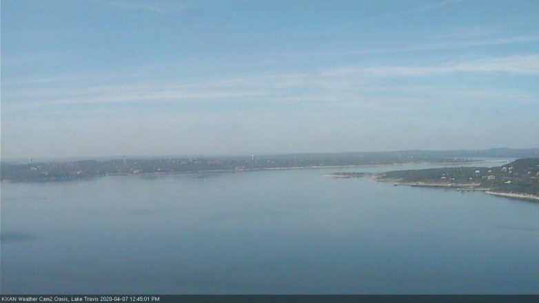 Lake Travis webcam, April 7, 2020 12:45 PM CT