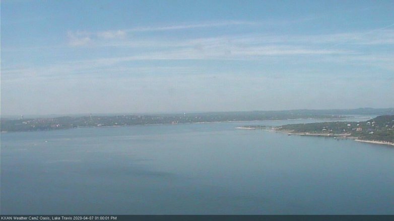 Lake Travis webcam, April 7, 2020 1:00 PM CT