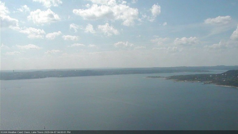 Lake Travis webcam, April 7, 2020 4:00 PM CT
