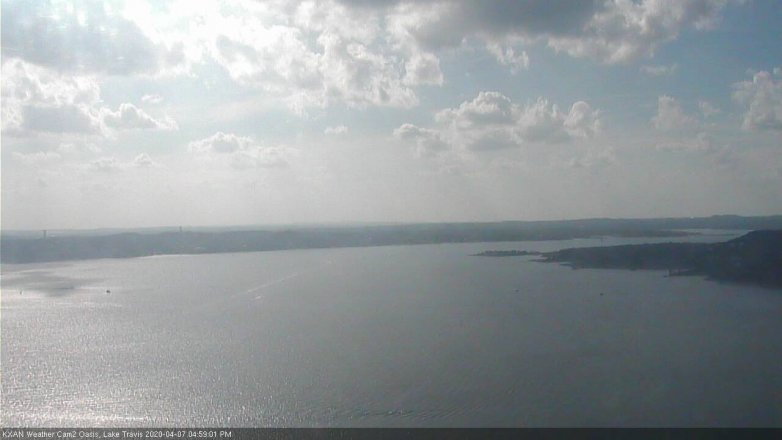 Lake Travis webcam, April 7, 2020 5:00 PM CT