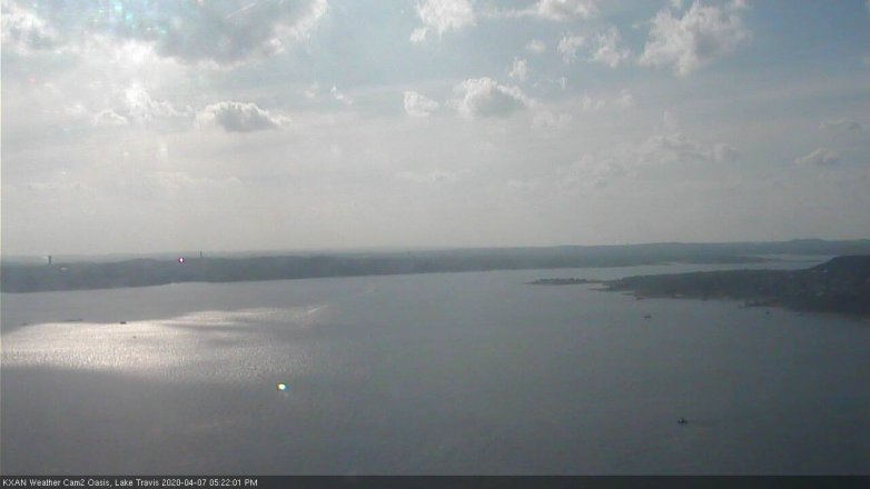 Lake Travis webcam, April 7, 2020 5:25 PM CT