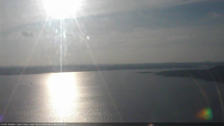 Lake Travis webcam, April 7, 2020 6:25 PM CT