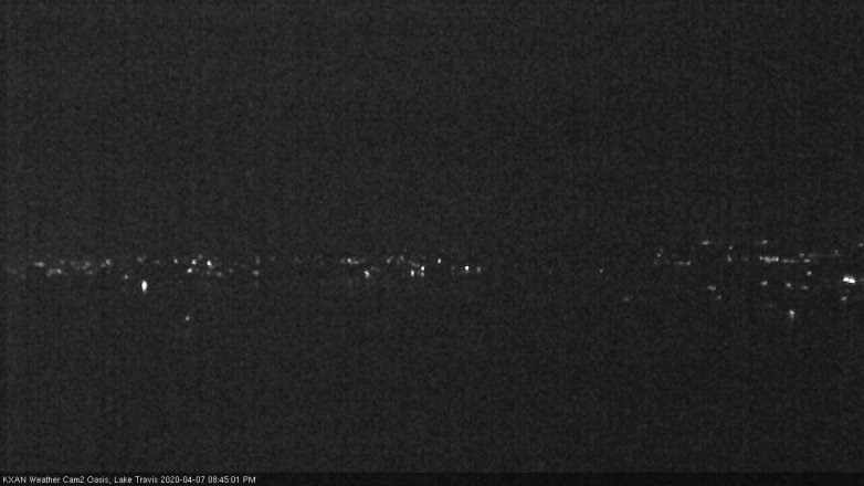 Lake Travis webcam, April 7, 2020 8:45 PM CT