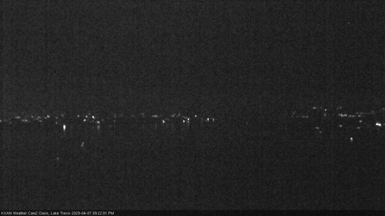 Lake Travis webcam, April 7, 2020 9:25 PM CT