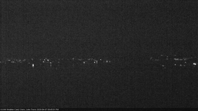 Lake Travis webcam, April 7, 2020 9:45 PM CT