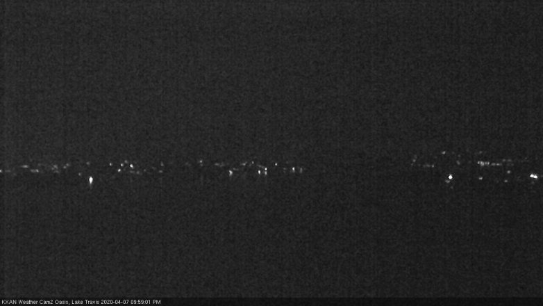 Lake Travis webcam, April 7, 2020 10:00 PM CT