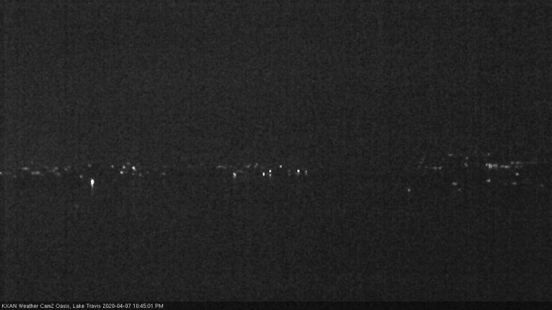 Lake Travis webcam, April 7, 2020 10:45 PM CT