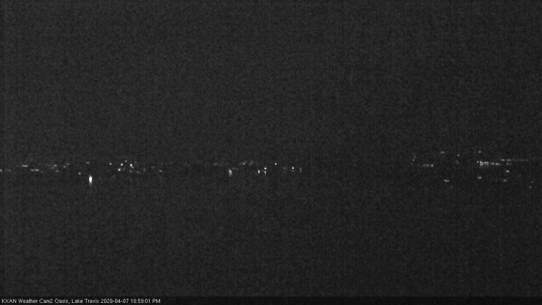 Lake Travis webcam, April 7, 2020 11:00 PM CT
