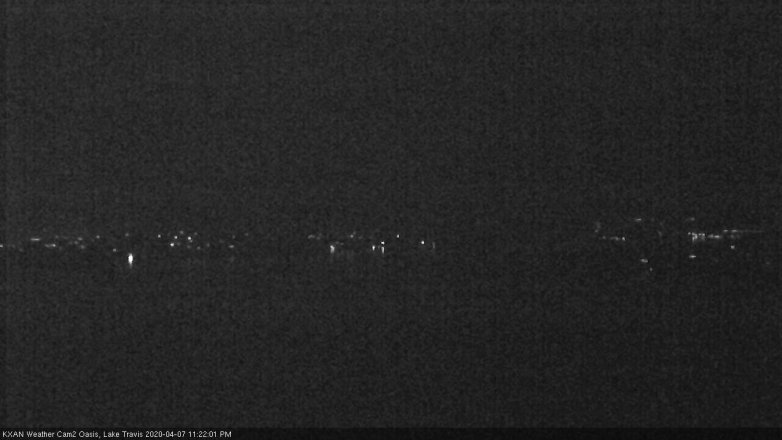 Lake Travis webcam, April 7, 2020 11:25 PM CT