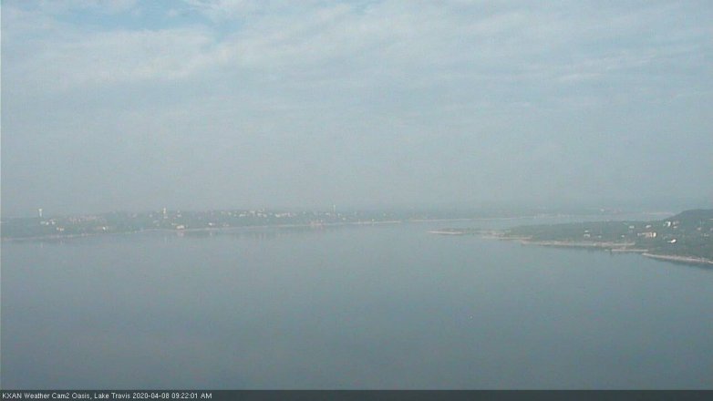 Lake Travis webcam, April 8, 2020 9:25 AM CT