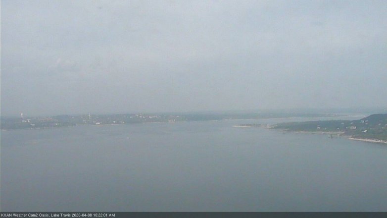 Lake Travis webcam, April 8, 2020 10:25 AM CT