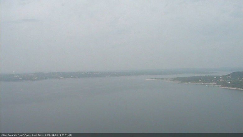 Lake Travis webcam, April 8, 2020 11:00 AM CT