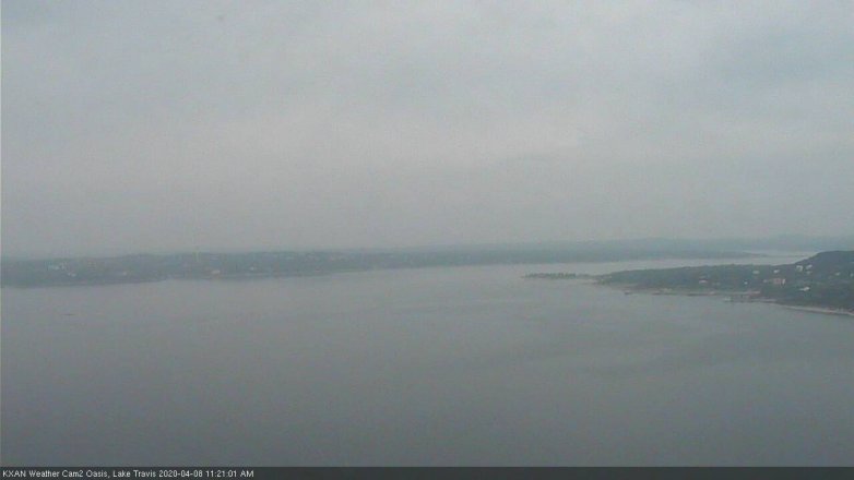 Lake Travis webcam, April 8, 2020 11:25 AM CT