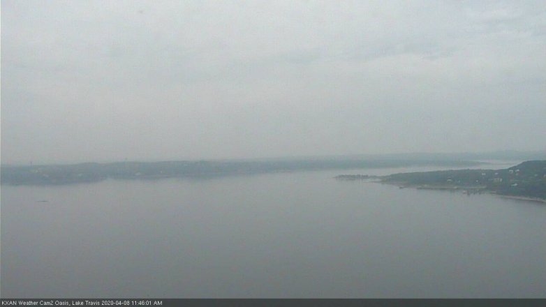 Lake Travis webcam, April 8, 2020 11:45 AM CT