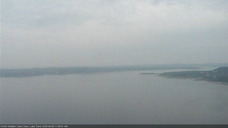 Lake Travis webcam, April 8, 2020 12:00 PM CT