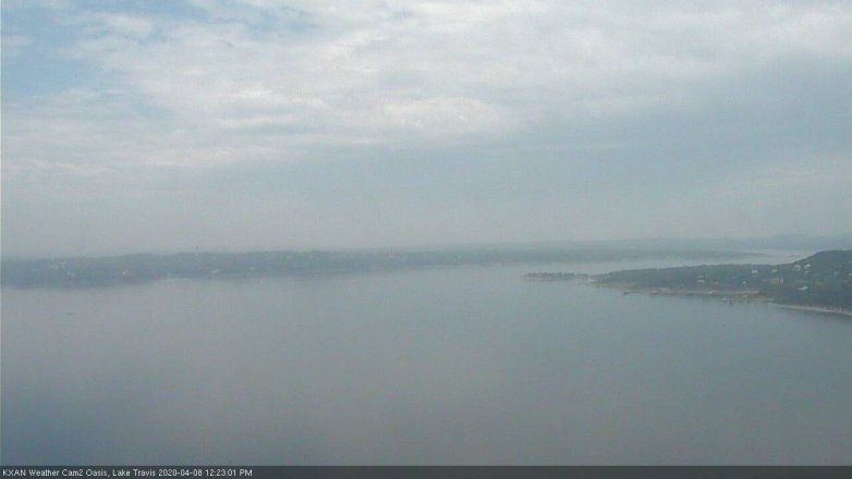 Lake Travis webcam, April 8, 2020 12:25 PM CT