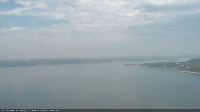 Lake Travis webcam, April 8, 2020 12:45 PM CT