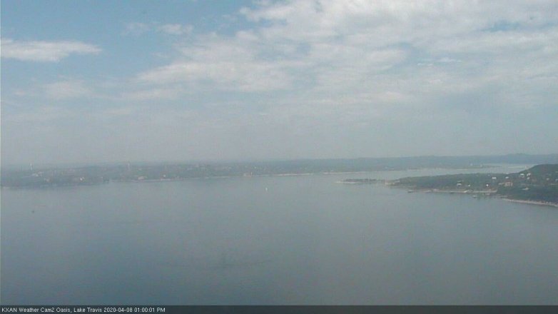 Lake Travis webcam, April 8, 2020 1:00 PM CT