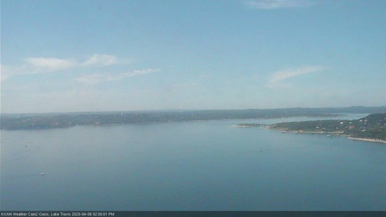 Lake Travis webcam, April 8, 2020 2:00 PM CT