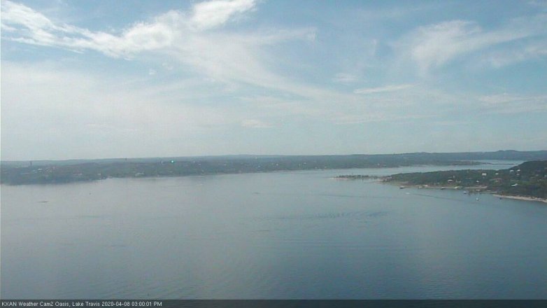 Lake Travis webcam, April 8, 2020 3:00 PM CT