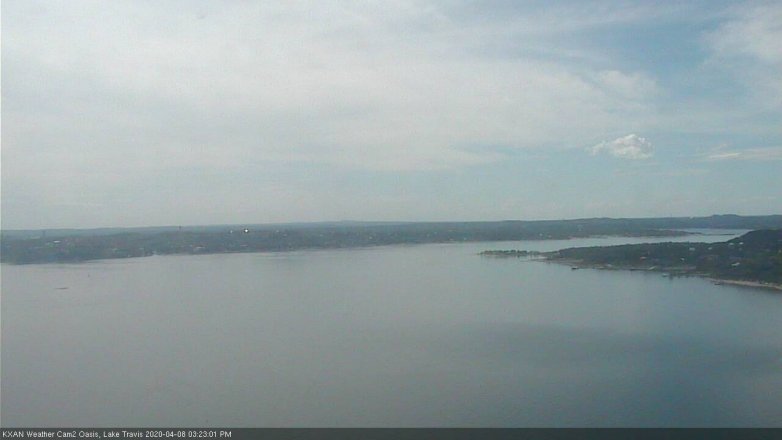 Lake Travis webcam, April 8, 2020 3:25 PM CT