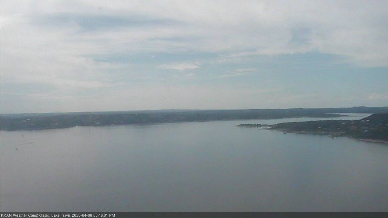 Lake Travis webcam, April 8, 2020 3:45 PM CT