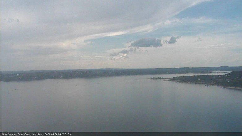 Lake Travis webcam, April 8, 2020 4:25 PM CT