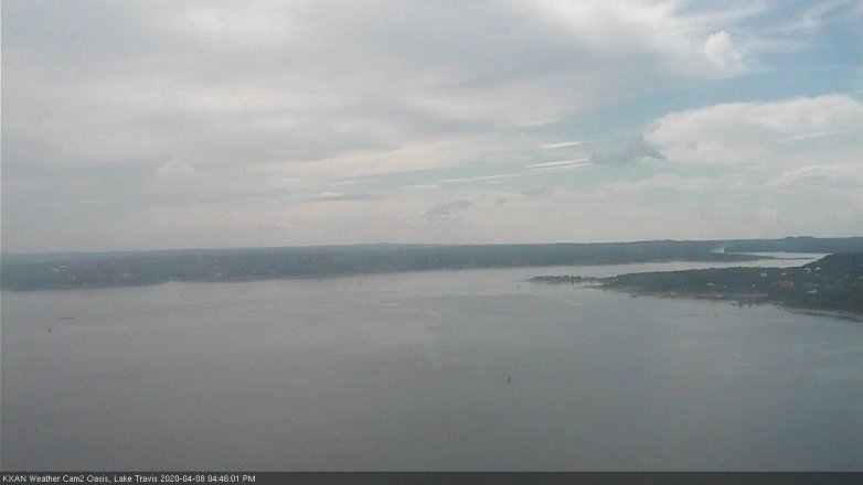 Lake Travis webcam, April 8, 2020 4:45 PM CT