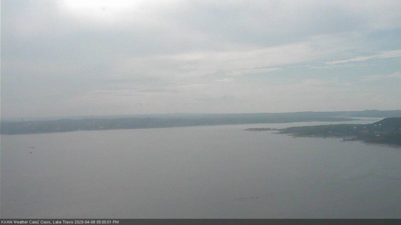 Lake Travis webcam, April 8, 2020 5:00 PM CT