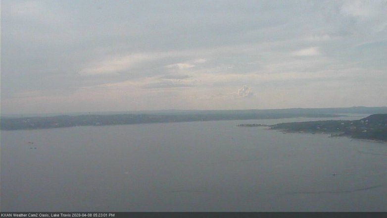 Lake Travis webcam, April 8, 2020 5:25 PM CT